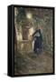 Nun at Well-Ezechiele Acerbi-Framed Stretched Canvas