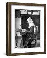 Nun Making Lace, Bruges, Belgium, 1936-Donald Mcleish-Framed Giclee Print