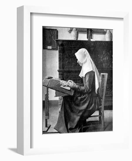 Nun Making Lace, Bruges, Belgium, 1936-Donald Mcleish-Framed Giclee Print