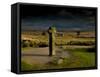 Nun's Cross, with Nun's Cross Farm Behind, Stormy Sky, Dartmoor, Devon, UK-Ross Hoddinott-Framed Stretched Canvas