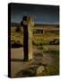 Nun's Cross, with Nun's Cross Farm Behind, Stormy Sky, Dartmoor Np, Devon, UK-Ross Hoddinott-Stretched Canvas