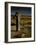 Nun's Cross, with Nun's Cross Farm Behind, Stormy Sky, Dartmoor Np, Devon, UK-Ross Hoddinott-Framed Photographic Print