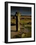 Nun's Cross, with Nun's Cross Farm Behind, Stormy Sky, Dartmoor Np, Devon, UK-Ross Hoddinott-Framed Photographic Print