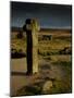 Nun's Cross, with Nun's Cross Farm Behind, Stormy Sky, Dartmoor Np, Devon, UK-Ross Hoddinott-Mounted Photographic Print