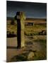 Nun's Cross, with Nun's Cross Farm Behind, Stormy Sky, Dartmoor Np, Devon, UK-Ross Hoddinott-Mounted Photographic Print