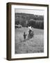 Nun Taking Two Young Children from the Mission on a Walk-null-Framed Photographic Print