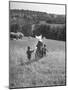 Nun Taking Two Young Children from the Mission on a Walk-null-Mounted Photographic Print