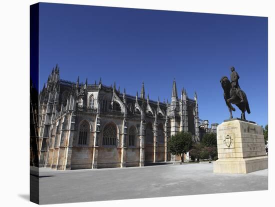 Nuno Alvares Pereira Statue, Battle of Ajubarrota Victor in 1385, at Batalha Abbey, UNESCO World He-Stuart Forster-Stretched Canvas