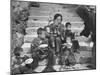 Nuns Administering Care and Food to a Needy Family, During the Famine-null-Mounted Photographic Print