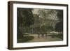 Nuns and Schoolgirls in the Tuileries Gardens, Paris, 1870S-1880S-Stanislas Lepine-Framed Premium Giclee Print