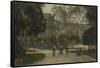 Nuns and Schoolgirls in the Tuileries Gardens, Paris, 1870S-1880S-Stanislas Lepine-Framed Stretched Canvas