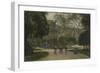 Nuns and Schoolgirls in the Tuileries Gardens, Paris, 1870S-1880S-Stanislas Lepine-Framed Giclee Print