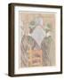 Nuns and Schoolgirls Standing in Church (W/C on Paper)-Gwen John-Framed Giclee Print