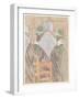 Nuns and Schoolgirls Standing in Church (W/C on Paper)-Gwen John-Framed Giclee Print