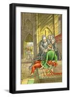 Nuns Caring for Robin Hood-null-Framed Art Print