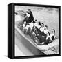 Nuns in Boat-null-Framed Stretched Canvas