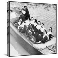 Nuns in Boat-null-Stretched Canvas