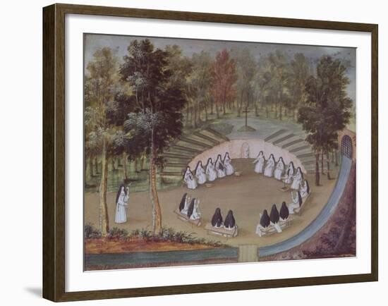 Nuns Meeting in Solitude, from "L'Abbaye de Port-Royal", circa 1710-Louise-Madeleine Cochin-Framed Giclee Print