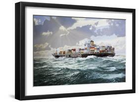 Nuova Lloydiana Cargo Ship, Italy, 20th Century-null-Framed Giclee Print