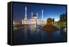 Nur Astana Mosque at Dusk, Astana, Kazakhstan, Central Asia-Gavin Hellier-Framed Stretched Canvas