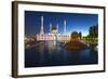 Nur Astana Mosque at Dusk, Astana, Kazakhstan, Central Asia-Gavin Hellier-Framed Photographic Print