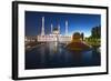 Nur Astana Mosque at Dusk, Astana, Kazakhstan, Central Asia-Gavin Hellier-Framed Photographic Print