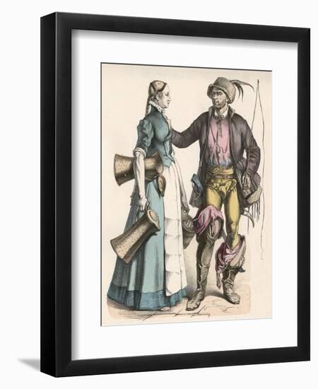 Nuremberg Maid and Carter-null-Framed Art Print