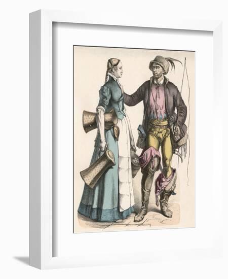 Nuremberg Maid and Carter-null-Framed Art Print