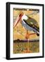 Nurnberg, Germany Zoo Poster With Crane On One Leg-Nurnberg Zoo-Framed Art Print