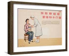 Nurse Administers a TB Vaccine-null-Framed Art Print
