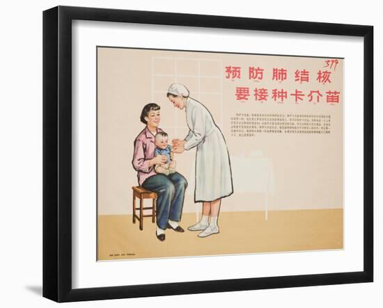 Nurse Administers a TB Vaccine-null-Framed Art Print