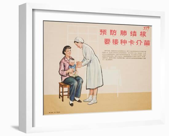 Nurse Administers a TB Vaccine-null-Framed Art Print