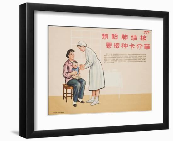 Nurse Administers a TB Vaccine-null-Framed Art Print