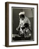 Nurse and a Visually Impaired Girl at the Clinic of the New York Association for the Blind, 114…-Byron Company-Framed Giclee Print