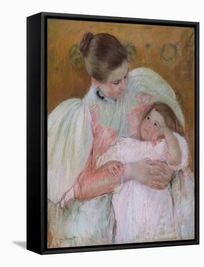 Nurse and Child, 1896-7-Mary Stevenson Cassatt-Framed Stretched Canvas