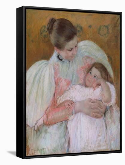 Nurse and Child, 1896-7-Mary Stevenson Cassatt-Framed Stretched Canvas