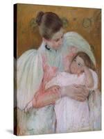 Nurse and Child, 1896-7-Mary Stevenson Cassatt-Stretched Canvas