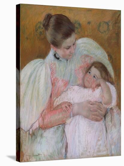 Nurse and Child, 1896-7-Mary Stevenson Cassatt-Stretched Canvas