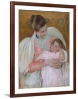 Nurse and Child, 1896-7-Mary Stevenson Cassatt-Framed Giclee Print