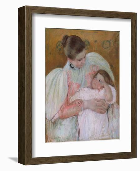 Nurse and Child, 1896-7-Mary Stevenson Cassatt-Framed Giclee Print