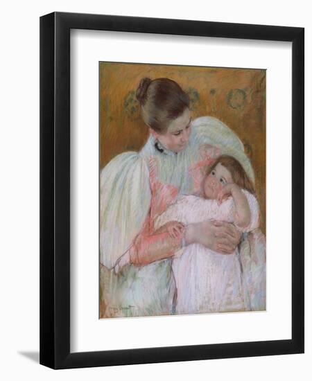 Nurse and Child, 1896-7-Mary Stevenson Cassatt-Framed Giclee Print