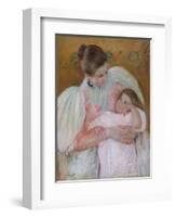 Nurse and Child, 1896-7-Mary Stevenson Cassatt-Framed Giclee Print