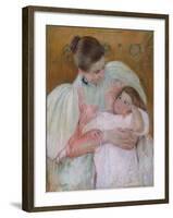 Nurse and Child, 1896-7-Mary Stevenson Cassatt-Framed Giclee Print