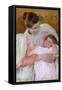 Nurse and Child.-Mary Cassatt-Framed Stretched Canvas