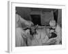 Nurse at Her Head and Holding Her Hands, as She Gazes at Her Baby Boy after "Painless" Childbirth-Alfred Eisenstaedt-Framed Premium Photographic Print