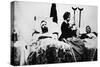 Nurse Attending Wounded Soldiers in Hospital, Nashville, Tennessee-American Photographer-Stretched Canvas