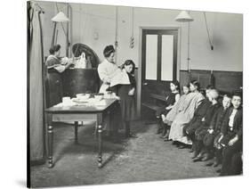 Nurse Cutting Childrens Verminous Hair, Finch Street Cleansing Station, London, 1911-null-Stretched Canvas