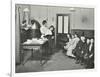 Nurse Cutting Childrens Verminous Hair, Finch Street Cleansing Station, London, 1911-null-Framed Photographic Print