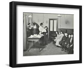 Nurse Cutting Childrens Verminous Hair, Finch Street Cleansing Station, London, 1911-null-Framed Photographic Print