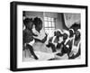 Nurse/Midwife Maude Callen Holds Baby and Teaches Class in Midwifery How to Look for Abnormalities-W^ Eugene Smith-Framed Premium Photographic Print